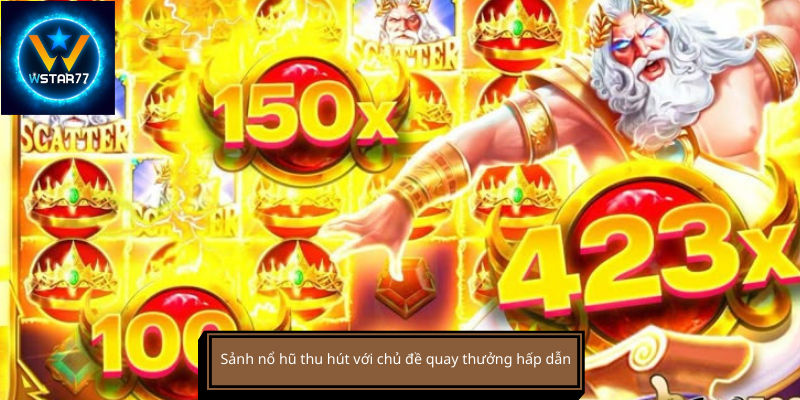 Sảnh nổ hũ thu hút với chủ đề quay thưởng hấp dẫn